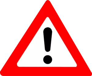 Warning sign vector image