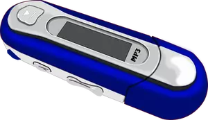 Blauwe MP3 speler vector illustraties