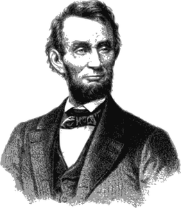 Vektorbild av porträtt av Abraham Lincoln