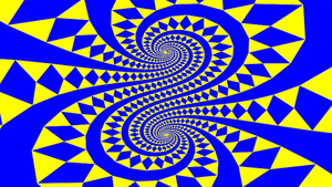 Retro checkered and swirly design