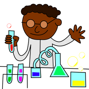 Chemist in a laboratory working