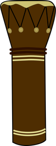 Vector illustration of skin covered African drum