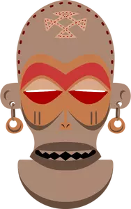 Vektorbild av Chokwe afrikanska masken