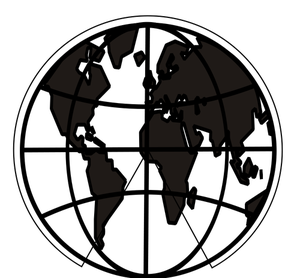 Immagine del globo logo vettoriale
