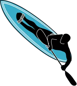Waveski sport symbol vector illustrasjon
