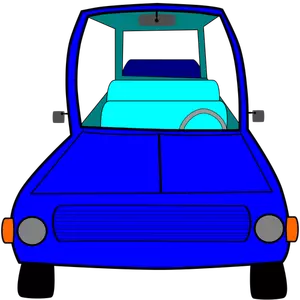 Illustration vectorielle véhicule bleu