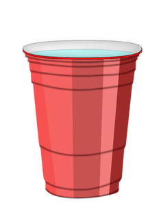Red plastic cup vector clip art