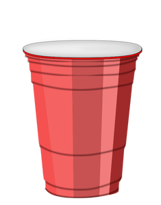 Plastic cup vector drawing