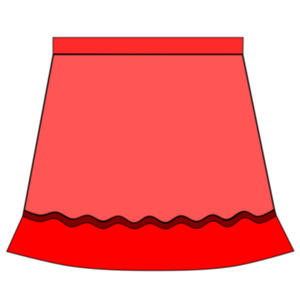 Röd kjol vektorritning