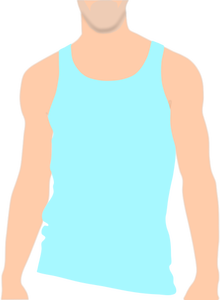 Vektor Klipart z horní části mužského těla s vestou na