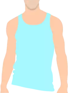 ClipArt vettoriali della parte superiore del corpo maschile con un giubbotto su