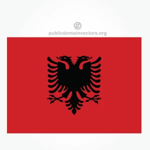 Albanska vektor flagga