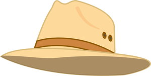 Široký rim béžový klobouk vektorové ilustrace