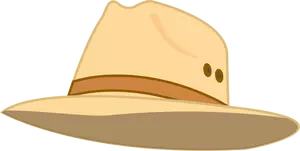 Illustration vectorielle de jante large chapeau beige