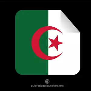 Autocollant avec le drapeau de l'Algérie