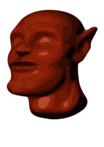 Rode alien hoofd