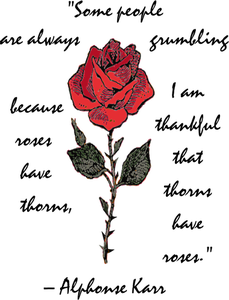 Ruusu, jossa on tekstiä