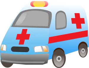 Glanzende ambulance vector afbeelding.