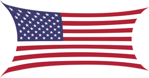 Allungato bandiera dell'America