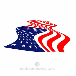 Vector bandera americana combadas