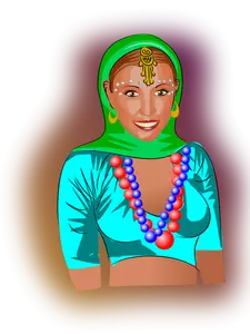 Amina portrait vector image