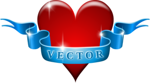 Vector ilmage de corazón y de cinta