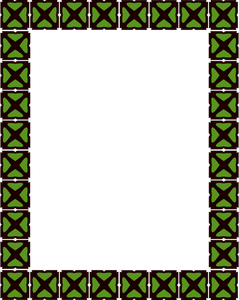 Vierkante frame in zwarte en groene vector illustraties