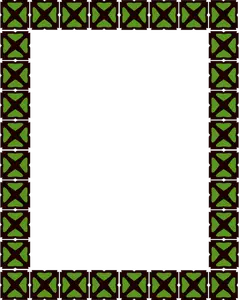 Cadre carré en clipart vectoriel noir et vert