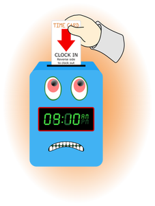 Angry time clock