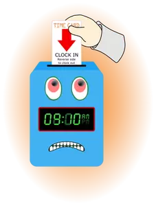 Angry time clock