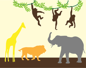 Animal Silhouettes Background