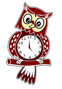 Animated owl clock