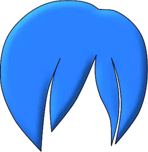 Dibujo de cabello azul para la figura del niño Vector