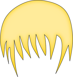 Vector afbeelding van blonde haren voor kind figuur