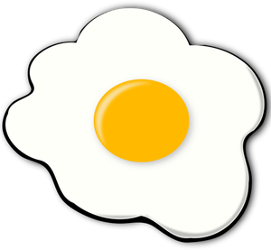 Vector drawing of egg about to be cooked