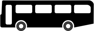 Image clipart vectoriel du symbole de bus de transport en commun