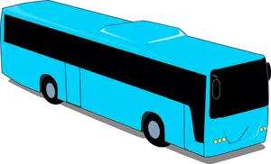 Bus biru gambar