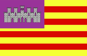 Dibujo de bandera de las Islas Baleares