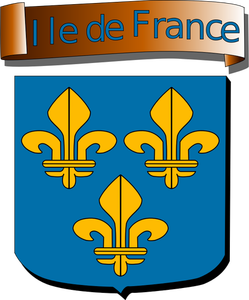 Vektorgrafikk av Ile de France riksvåpen