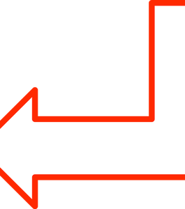 Imagen vectorial de flecha en forma de L