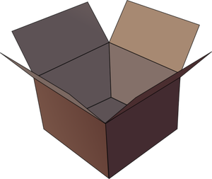 Vector miniaturi de deschidere cutie goală pachet