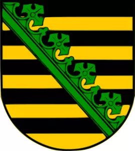 Vector afbeelding van een wapen van de Duitse deelstaat Saksen