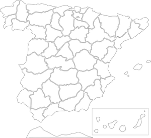 Provincies van Spanje vector tekening
