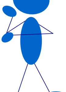 Dibujo vectorial de hombre azul