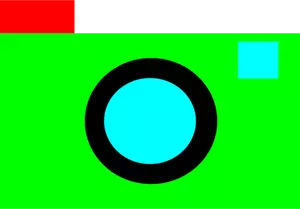 Ilustrasi vektor ikon hijau kamera