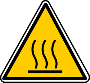 Perigo de superfície quente