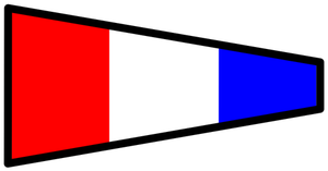 Ilustraţie de pavilion francez semnal