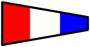 Ilustração de bandeira francesa do sinal