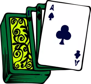 Poker tarjeta cubierta vector clip art