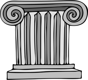 Immagine vettoriale del pilastro colonna